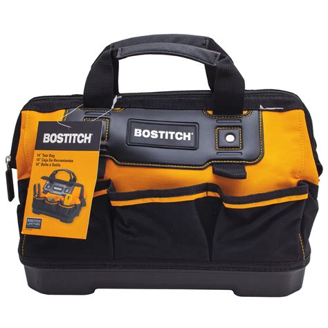 yellow tool bag with tools